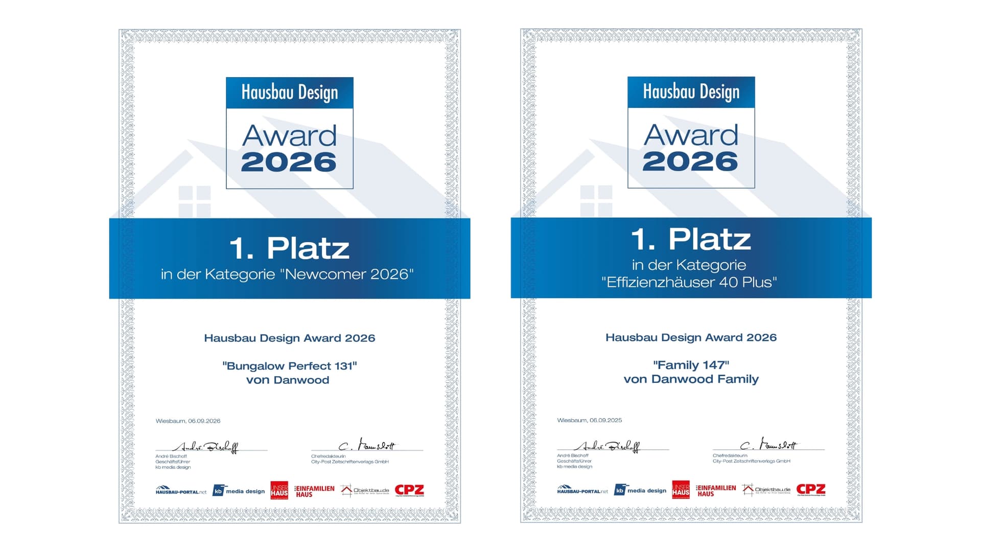 Doppelsieg beim Hausbau Design Award 2026
